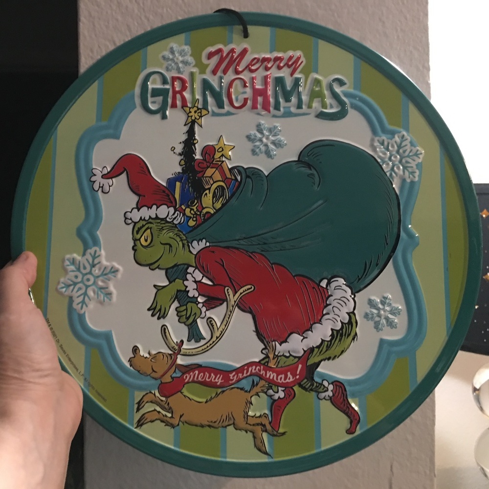 The Grinch Metal wall plaque- new   Gr